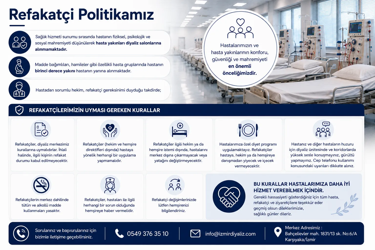 İzmir Diyaliz Merkezleri'nde Hasta Refakati
